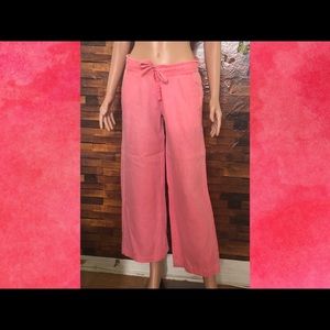 French Connection Linen draw string pink pant!🐚🌅